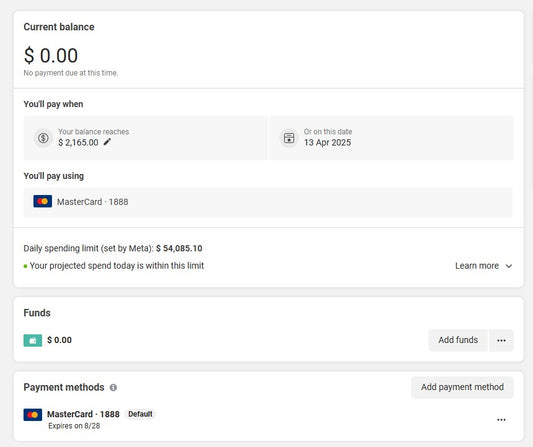 Facebook Ads Threshold 2165$ New Method 2025 Available