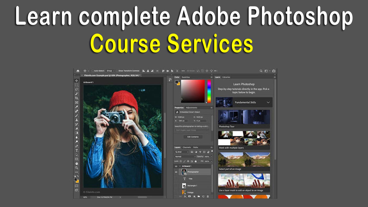 Learn complete Adobe Photoshop Course 2024