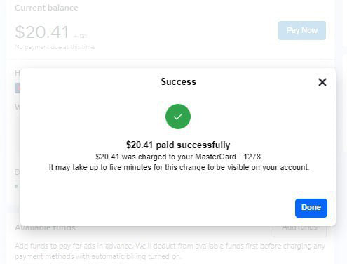 Facebook Ads Auto Pay High Balance BIN Method Available